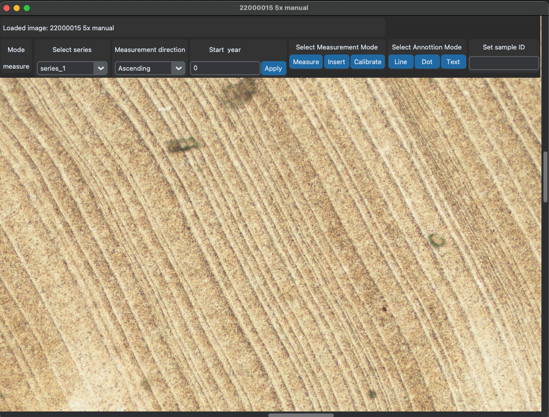 Screenshot of RingMeasurer